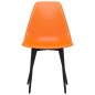 vidaXL Sillas de comedor 4 unidades PP naranja vidaXL Sillas de comedor 4 unidades PP naranja