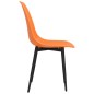 vidaXL Sillas de comedor 4 unidades PP naranja vidaXL Sillas de comedor 4 unidades PP naranja