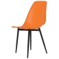 vidaXL Sillas de comedor 4 unidades PP naranja vidaXL Sillas de comedor 4 unidades PP naranja