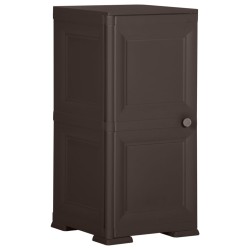 vidaXL Armario de plástico diseño de madera marrón 40x43x85,5 cm