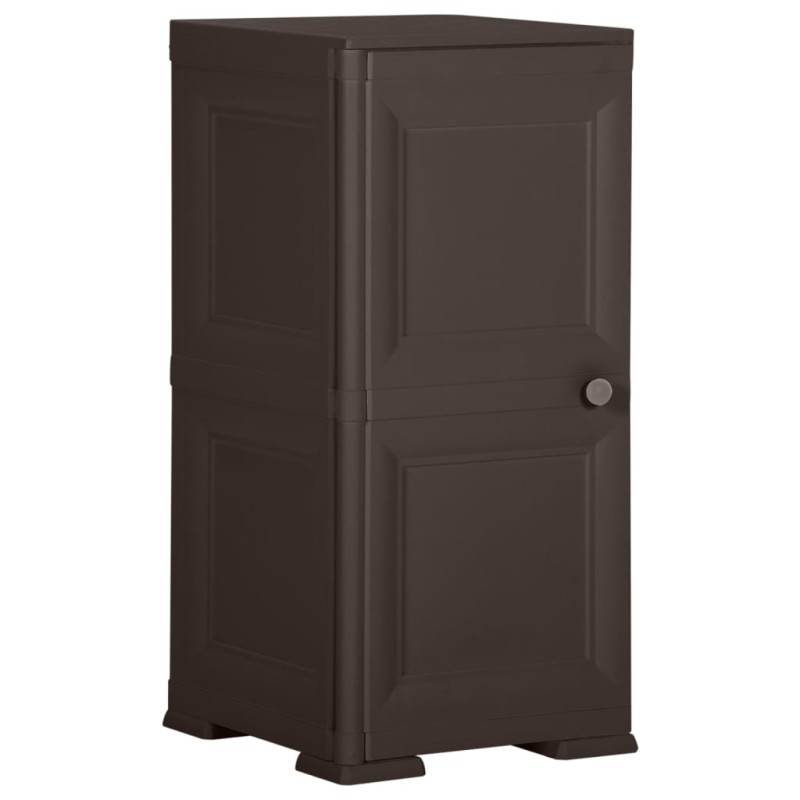 vidaXL Armario de plástico diseño de madera marrón 40x43x85,5 cm vidaXL Armario de plástico diseño de madera marrón 40x43x85,5 cm