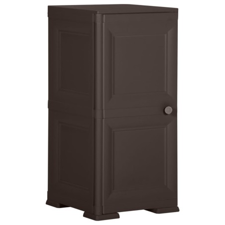 vidaXL Armario de plástico diseño de madera marrón 40x43x85,5 cm