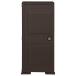 vidaXL Armario de plástico diseño de madera marrón 40x43x85,5 cm