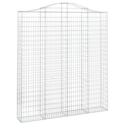 vidaXL Cesta gaviones forma arco hierro galvanizado 200x30x220/240 cm