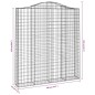 vidaXL Cesta gaviones forma arco hierro galvanizado 200x30x220/240 cm vidaXL Cesta gaviones forma arco hierro galvanizado 200x30x220/240 cm