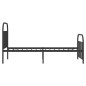 vidaXL Estructura de cama con cabecero y estribo metal negro 100x190cm vidaXL Estructura de cama con cabecero y estribo metal negro 100x190cm