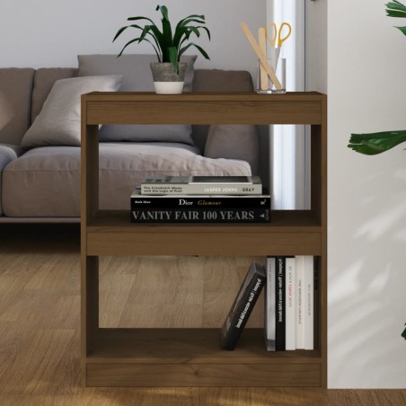 vidaXL Estantería/divisor espacio madera pino marrón miel 60x30x71,5cm