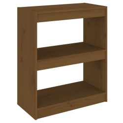 vidaXL Estantería/divisor espacio madera pino marrón miel 60x30x71,5cm