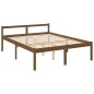 vidaXL Cama personas mayores madera maciza pino marrón miel 150x200 cm vidaXL Cama personas mayores madera maciza pino marrón miel 150x200 cm