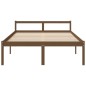 vidaXL Cama personas mayores madera maciza pino marrón miel 150x200 cm vidaXL Cama personas mayores madera maciza pino marrón miel 150x200 cm