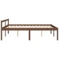 vidaXL Cama personas mayores madera maciza pino marrón miel 150x200 cm vidaXL Cama personas mayores madera maciza pino marrón miel 150x200 cm
