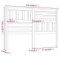 vidaXL Cabecero de cama madera maciza de pino 156x4x100 cm vidaXL Cabecero de cama madera maciza de pino 156x4x100 cm