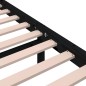 vidaXL Estructura de cama individual madera maciza negra 75x190 cm
