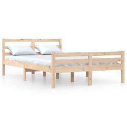 vidaXL Estructura de cama madera maciza 150x200 cm