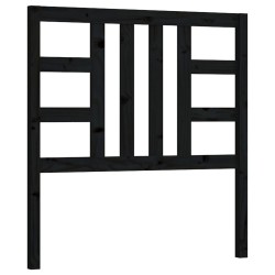 vidaXL Cabecero de cama madera maciza de pino negro 81x4x100 cm