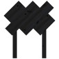vidaXL Cabecero de cama madera maciza de pino negro 72,5x3x81 cm vidaXL Cabecero de cama madera maciza de pino negro 72,5x3x81 cm