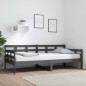 vidaXL Sofá cama de madera maciza de pino gris 90x200 cm vidaXL Sofá cama de madera maciza de pino gris 90x200 cm