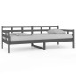 vidaXL Sofá cama de madera maciza de pino gris 90x200 cm vidaXL Sofá cama de madera maciza de pino gris 90x200 cm