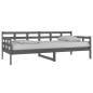 vidaXL Sofá cama de madera maciza de pino gris 90x200 cm vidaXL Sofá cama de madera maciza de pino gris 90x200 cm