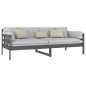 vidaXL Sofá cama de madera maciza de pino gris 90x200 cm vidaXL Sofá cama de madera maciza de pino gris 90x200 cm