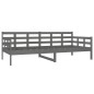 vidaXL Sofá cama de madera maciza de pino gris 90x200 cm vidaXL Sofá cama de madera maciza de pino gris 90x200 cm