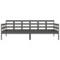 vidaXL Sofá cama de madera maciza de pino gris 90x200 cm vidaXL Sofá cama de madera maciza de pino gris 90x200 cm
