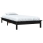 vidaXL Estructura de cama madera maciza de pino negro 75x190 cm vidaXL Estructura de cama madera maciza de pino negro 75x190 cm
