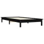 vidaXL Estructura de cama madera maciza de pino negro 75x190 cm vidaXL Estructura de cama madera maciza de pino negro 75x190 cm