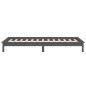 vidaXL Estructura de cama con LED madera maciza gris 90x200 cm vidaXL Estructura de cama con LED madera maciza gris 90x200 cm