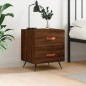 vidaXL Mesita de noche madera de ingeniería marrón roble 40x35x47,5 cm