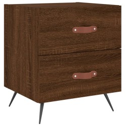 vidaXL Mesita de noche madera de ingeniería marrón roble 40x35x47,5 cm