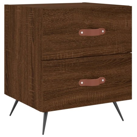 vidaXL Mesita de noche madera de ingeniería marrón roble 40x35x47,5 cm