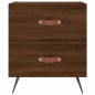 vidaXL Mesita de noche madera de ingeniería marrón roble 40x35x47,5 cm