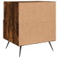 vidaXL Mesita de noche madera ingeniería roble ahumado 40x35x47,5 cm