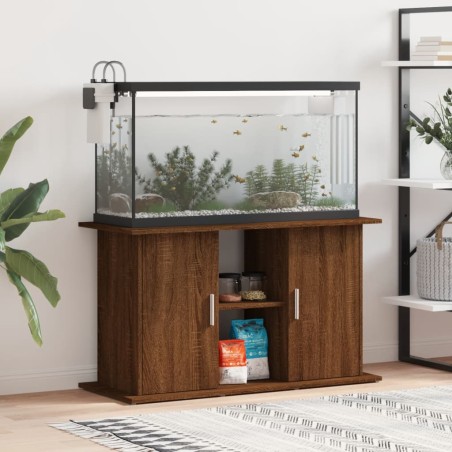 vidaXL Soporte de acuario madera ingeniería marrón roble 101x41x58 cm