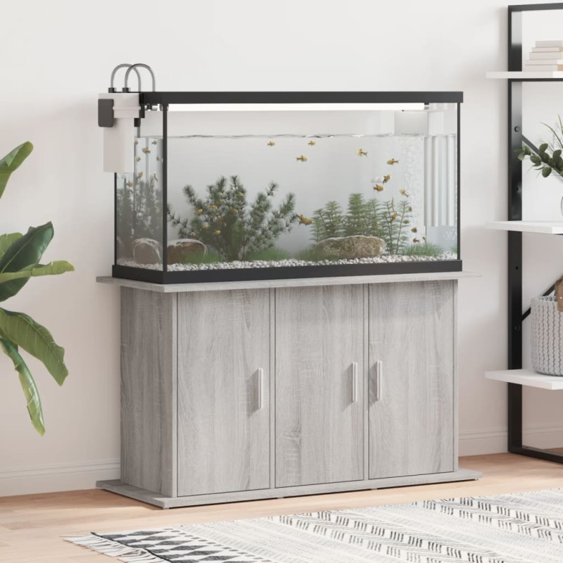 vidaXL Soporte para acuario madera ingeniería gris Sonoma 101x41x58 cm vidaXL Soporte para acuario madera ingeniería gris Sonoma 101x41x58 cm