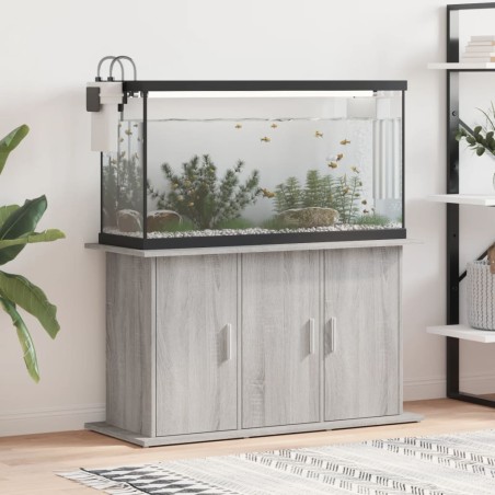 vidaXL Soporte para acuario madera ingeniería gris Sonoma 101x41x58 cm
