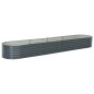 vidaXL Arriate de acero galvanizado gris 400x80x44 cm vidaXL Arriate de acero galvanizado gris 400x80x44 cm