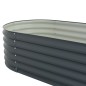 vidaXL Arriate de acero galvanizado gris 400x80x44 cm vidaXL Arriate de acero galvanizado gris 400x80x44 cm