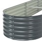 vidaXL Arriate de acero galvanizado gris 400x80x44 cm vidaXL Arriate de acero galvanizado gris 400x80x44 cm