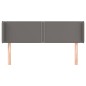 vidaXL Cabecero de cuero sintético gris 147x16x78/88 cm vidaXL Cabecero de cuero sintético gris 147x16x78/88 cm