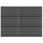 vidaXL Baldosas de porche 6 uds WPC negro 60x30 cm 1,08 m² vidaXL Baldosas de porche 6 uds WPC negro 60x30 cm 1,08 m²