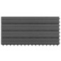 vidaXL Baldosas de porche 6 uds WPC negro 60x30 cm 1,08 m² vidaXL Baldosas de porche 6 uds WPC negro 60x30 cm 1,08 m²