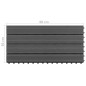 vidaXL Baldosas de porche 6 uds WPC negro 60x30 cm 1,08 m² vidaXL Baldosas de porche 6 uds WPC negro 60x30 cm 1,08 m²