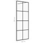 vidaXL Mampara de ducha accesible vidrio ESG claro negro 80x195 cm vidaXL Mampara de ducha accesible vidrio ESG claro negro 80x195 cm