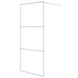 vidaXL Mampara de ducha vidrio ESG transparente blanco 90x195 cm