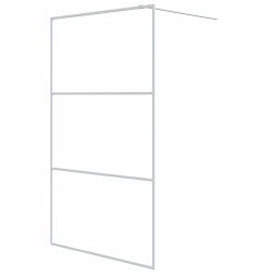 vidaXL Mampara de ducha vidrio ESG transparente blanco 115x195 cm