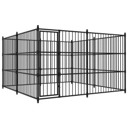 vidaXL Perrera de exterior 300x300x185 cm