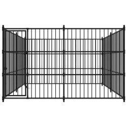 vidaXL Perrera de exterior 300x300x185 cm