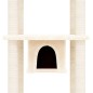 vidaXL Rascador para gatos con postes de sisal crema 169 cm vidaXL Rascador para gatos con postes de sisal crema 169 cm